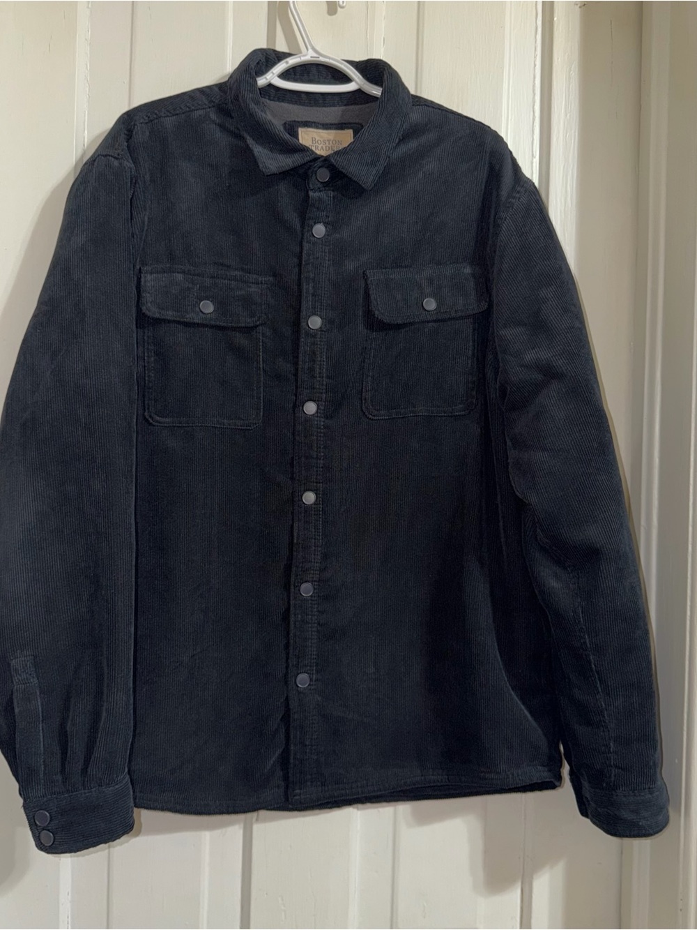 Men's Black Corduroy Button-Up Jacket size XL Boston traders